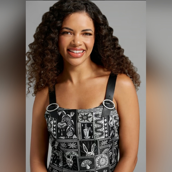 NWT Modcloth Dangerfield Meet My Dark Side Midi Dress size 16 - Picture 3 of 13